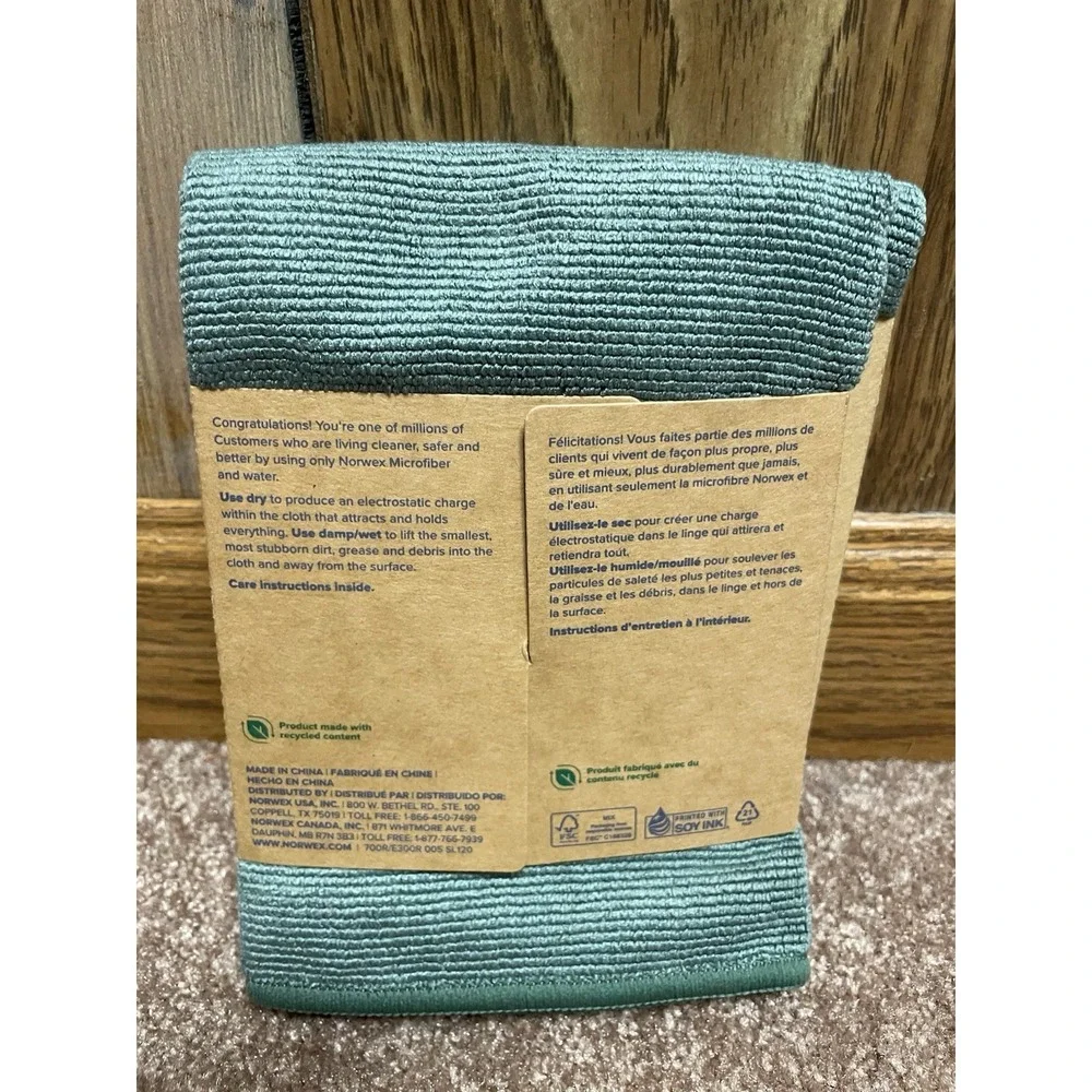 Norwex EnviroCloth Cleaning MicroFiber Cloth Green Living Clean Safer Just Water